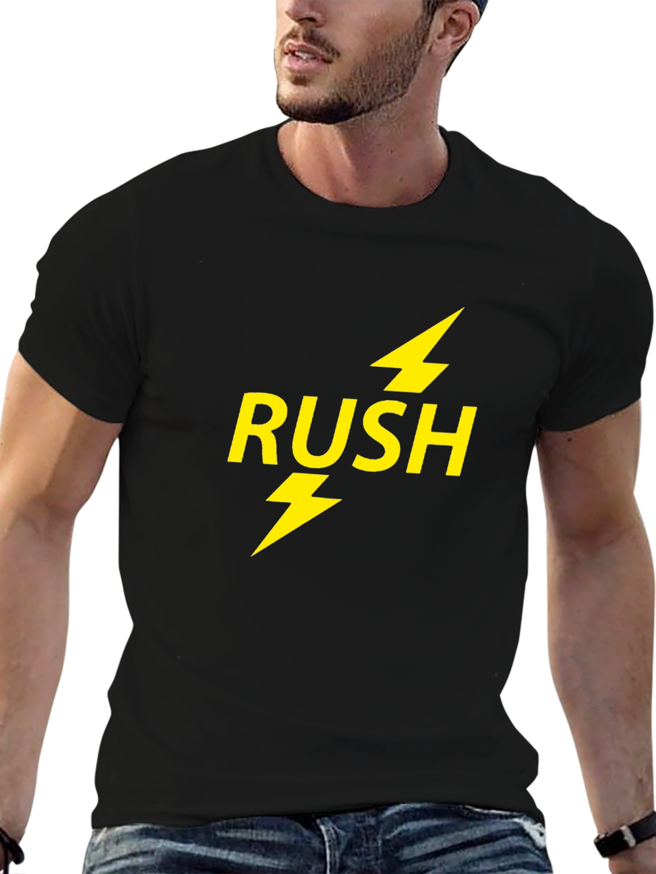 Rush Lightning Bolt Band T-Shirt - Black
