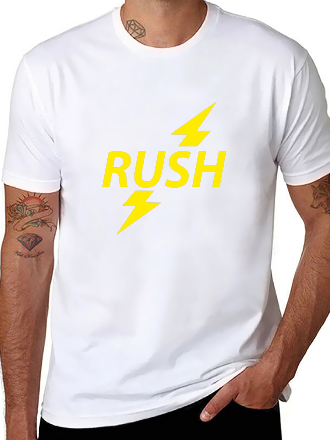 Rush Lightning Bolt Band T-Shirt - Black