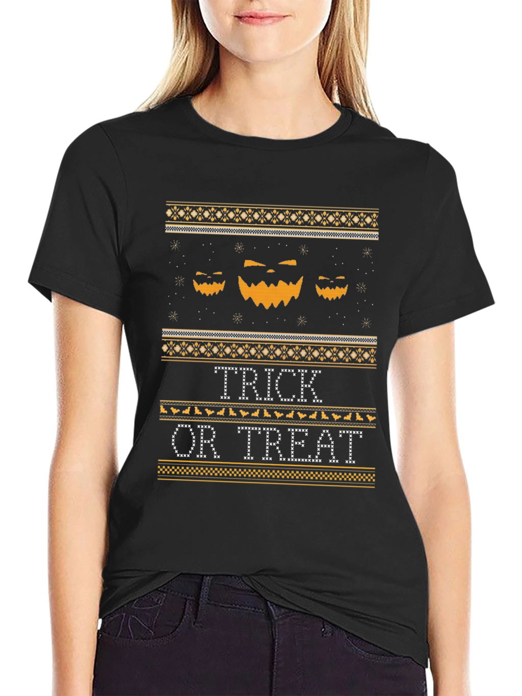 Halloween Trick or Treat Ugly Sweater T-Shirt