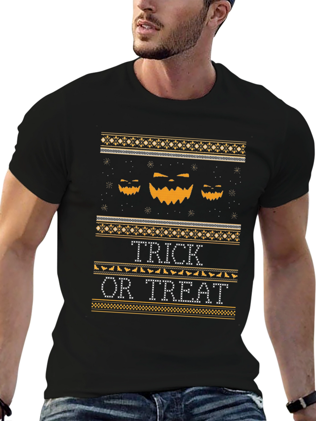 Halloween Trick or Treat Ugly Sweater T-Shirt