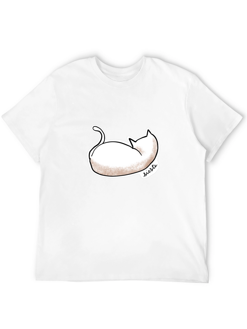 Siesta Cat Graphic Tee - Stylish Comfort