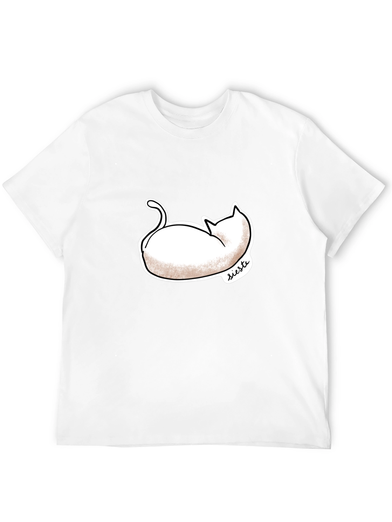 Siesta Cat Graphic Tee - Stylish Comfort