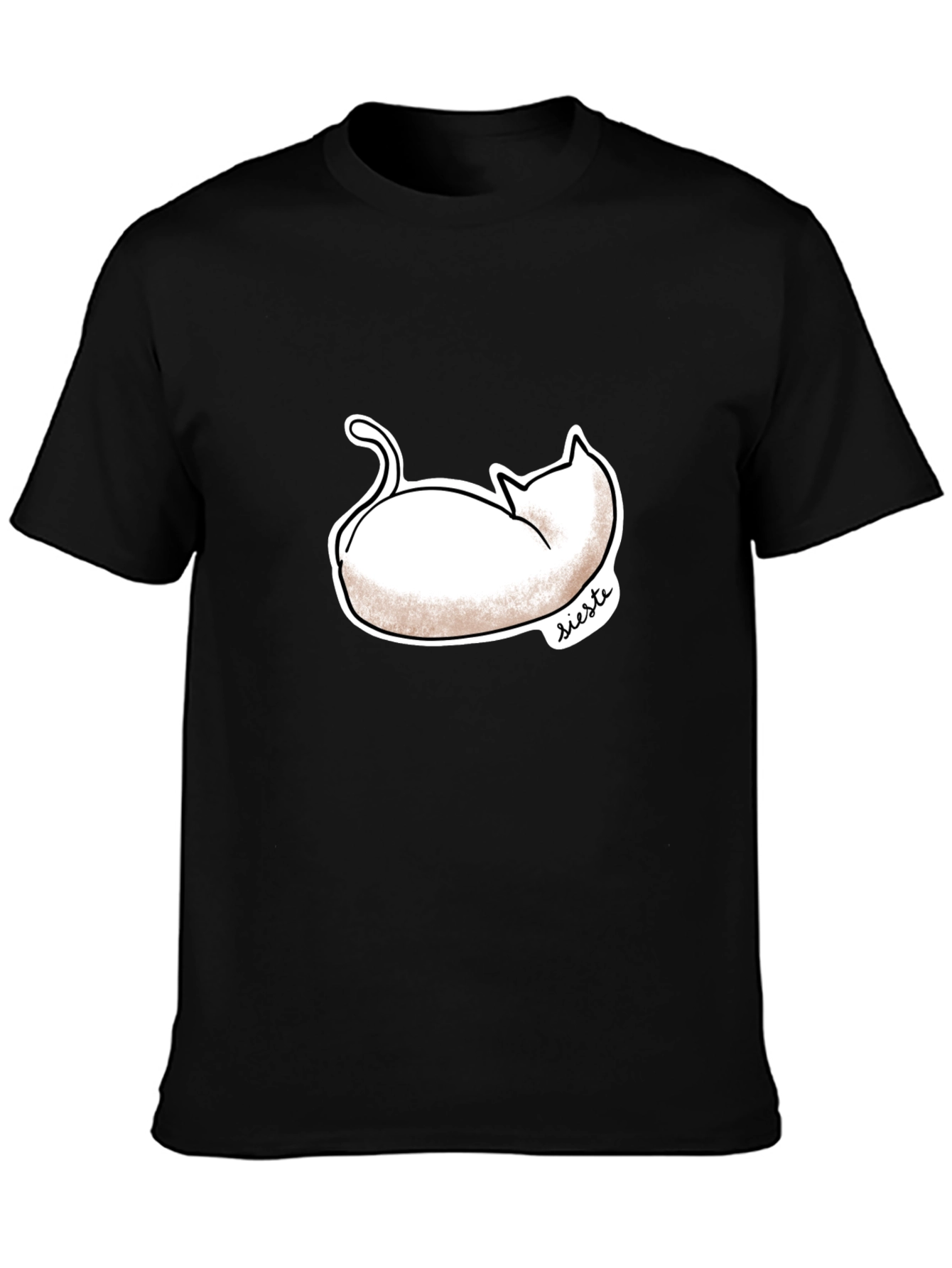 Siesta Cat Graphic Tee - Stylish Comfort