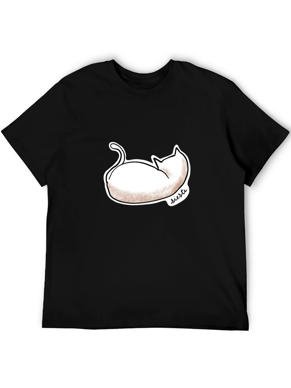 Siesta Cat Graphic Tee - Stylish Comfort