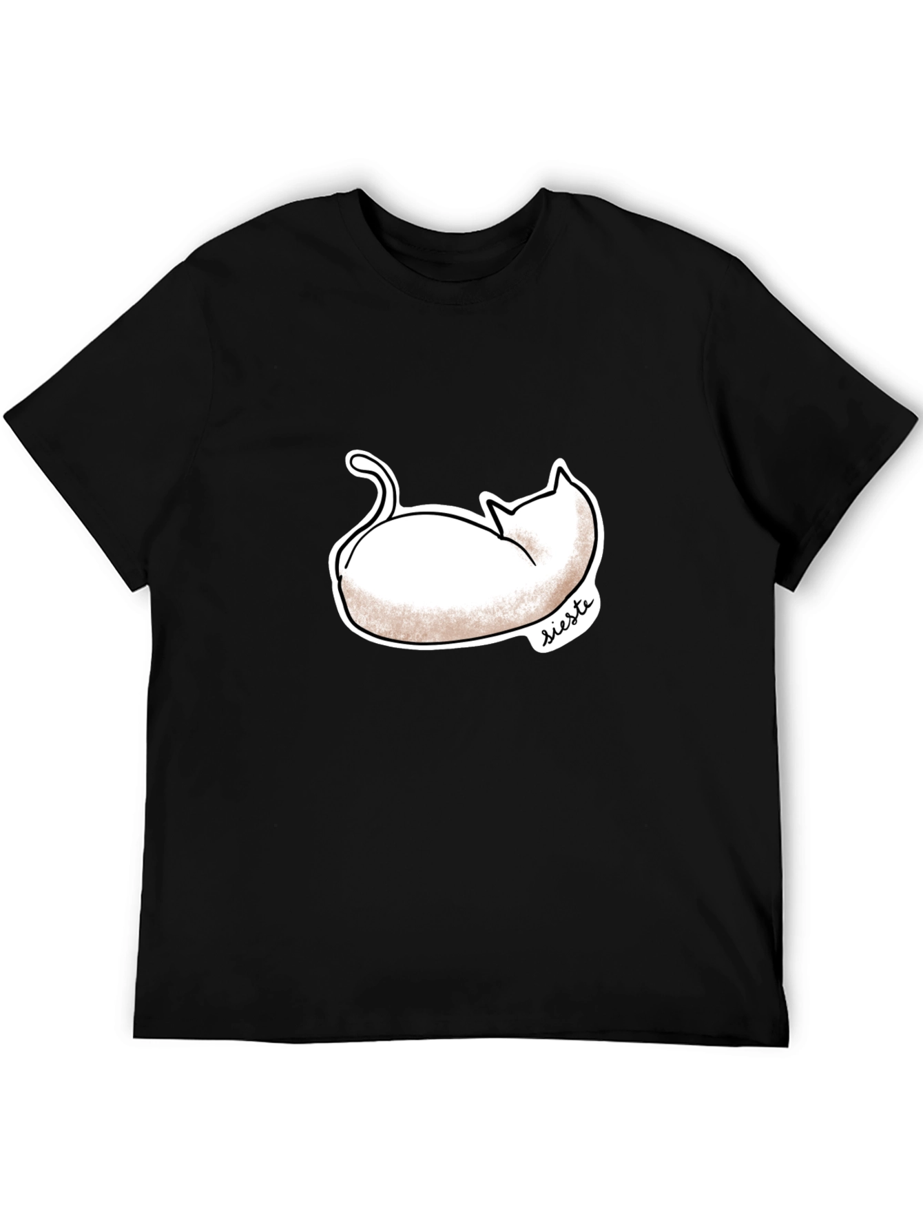 Siesta Cat Graphic Tee - Stylish Comfort