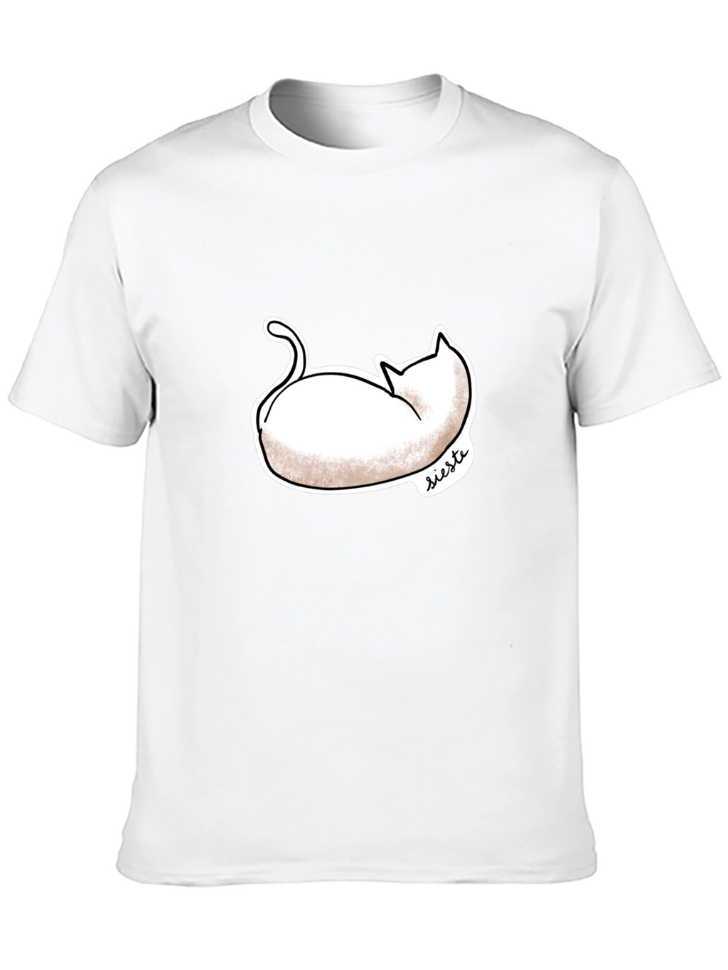 Siesta Cat Graphic Tee - Stylish Comfort