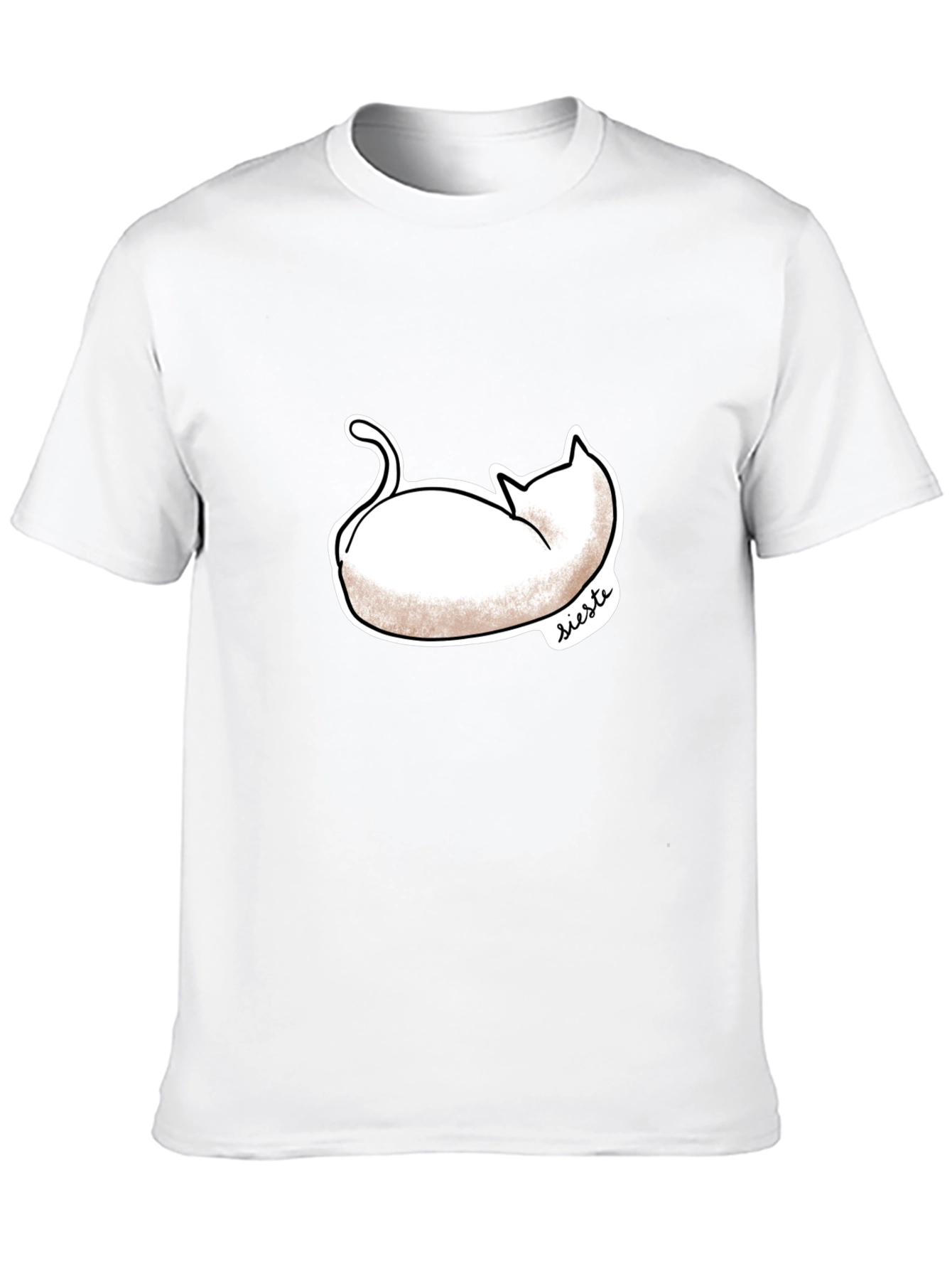 Siesta Cat Graphic Tee - Stylish Comfort