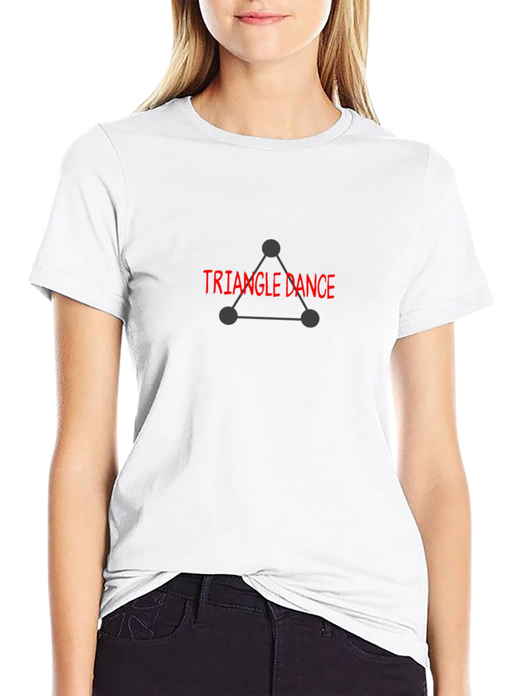 Triangle Dance Graphic Tee - Black Cotton Blend