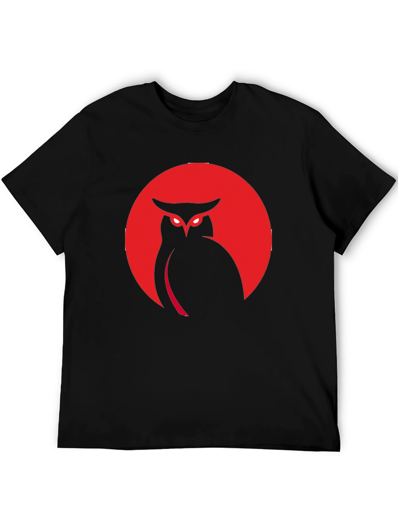 Owl Silhouette Graphic T-Shirt - Mens Black Tee