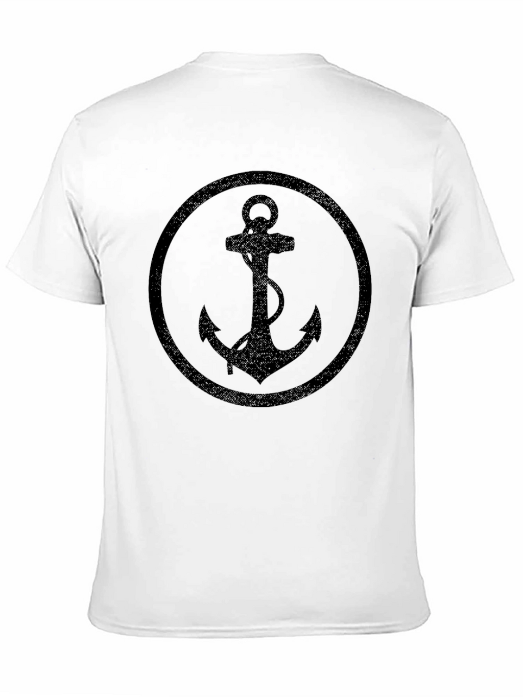 Nautical Anchor Graphic T-Shirt - Black