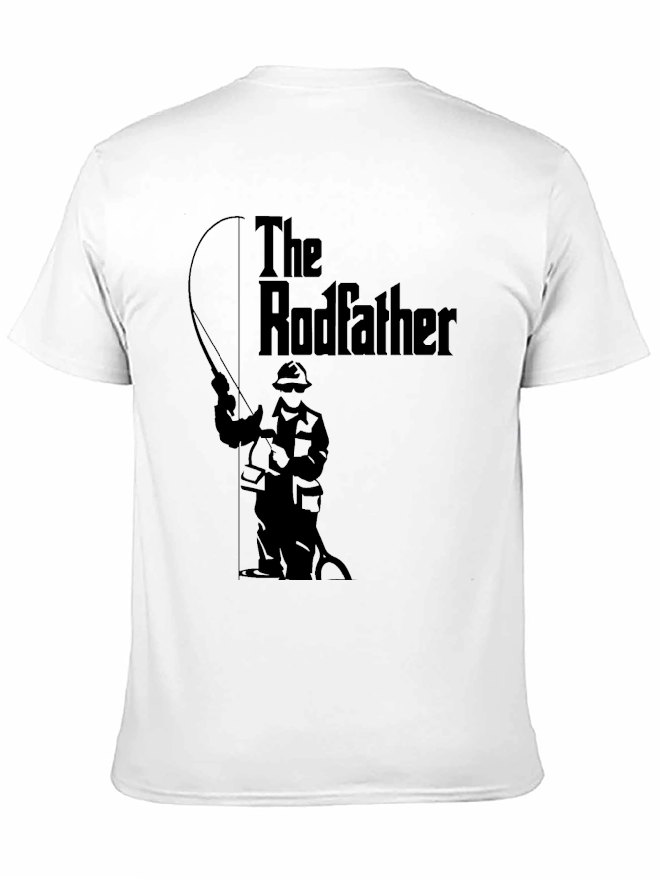 The Rodfather Graphic T-Shirt - Black Fishing Humor