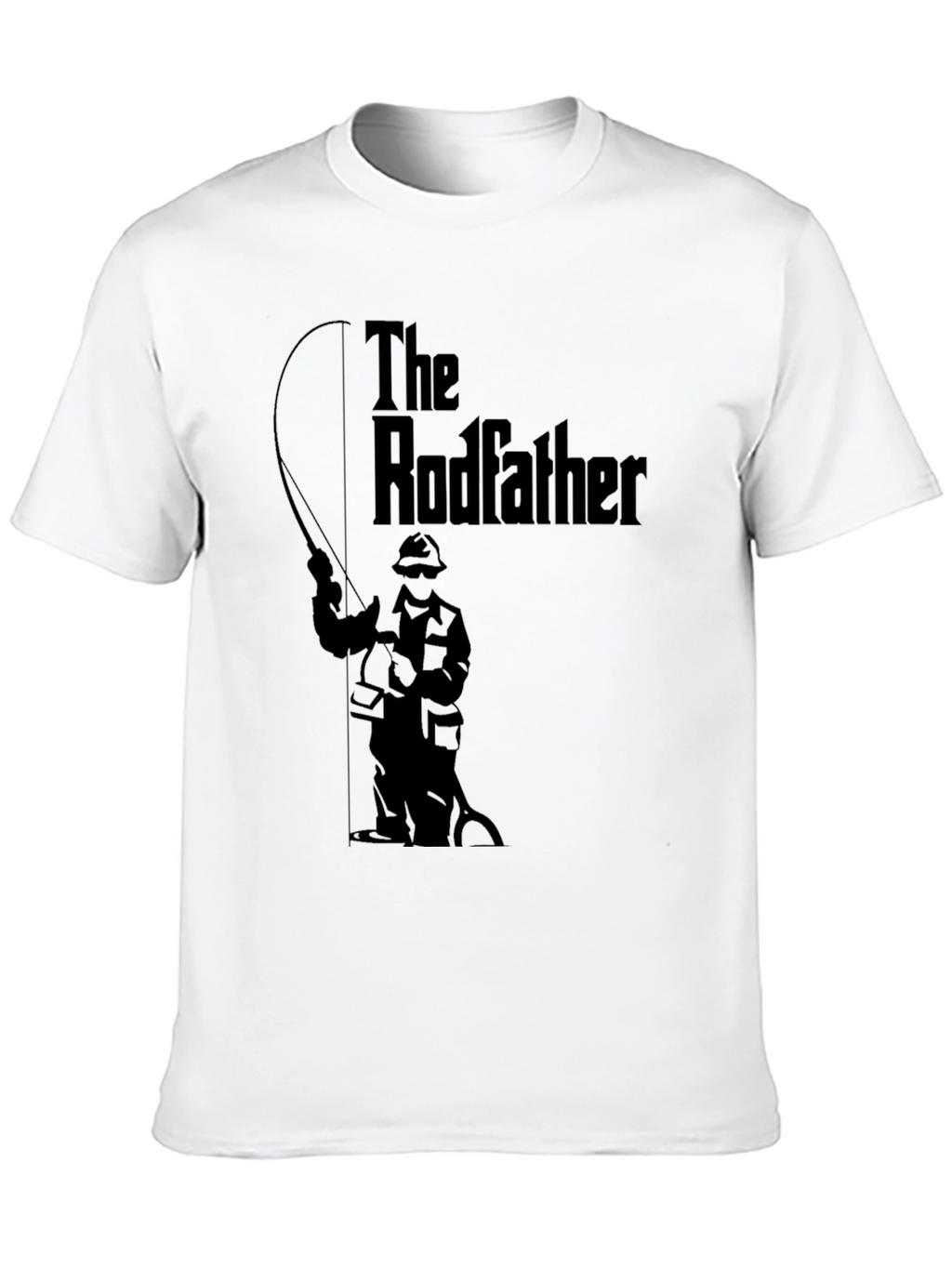 The Rodfather Graphic T-Shirt - Black Fishing Humor
