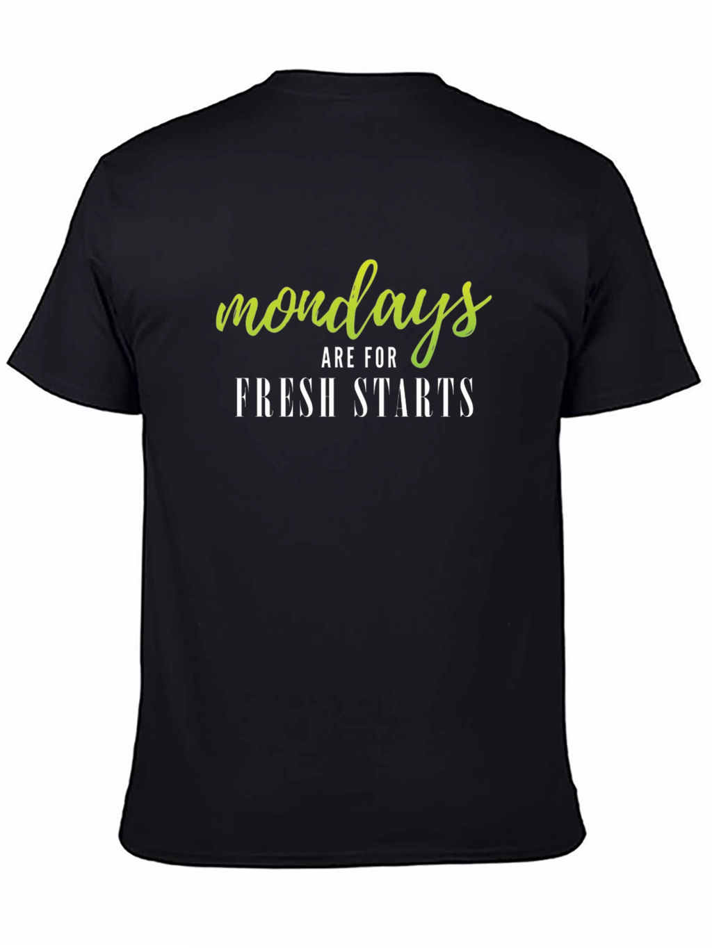 Monday Fresh Start Black T-Shirt