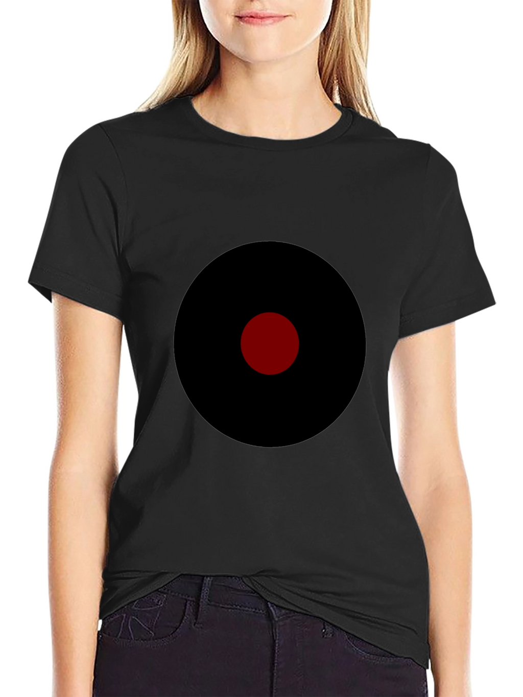Mens Black T-Shirt with Target Graphic