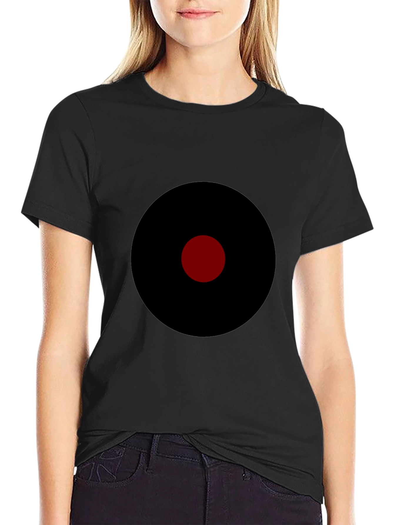 Mens Black T-Shirt with Target Graphic