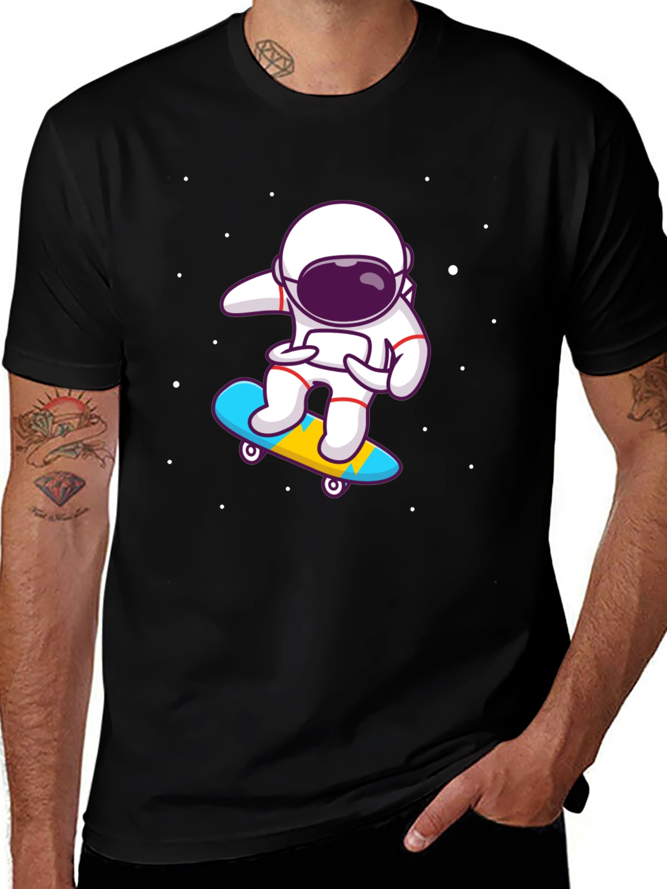 Astronaut Skateboard T-Shirt - Space Skater Tee