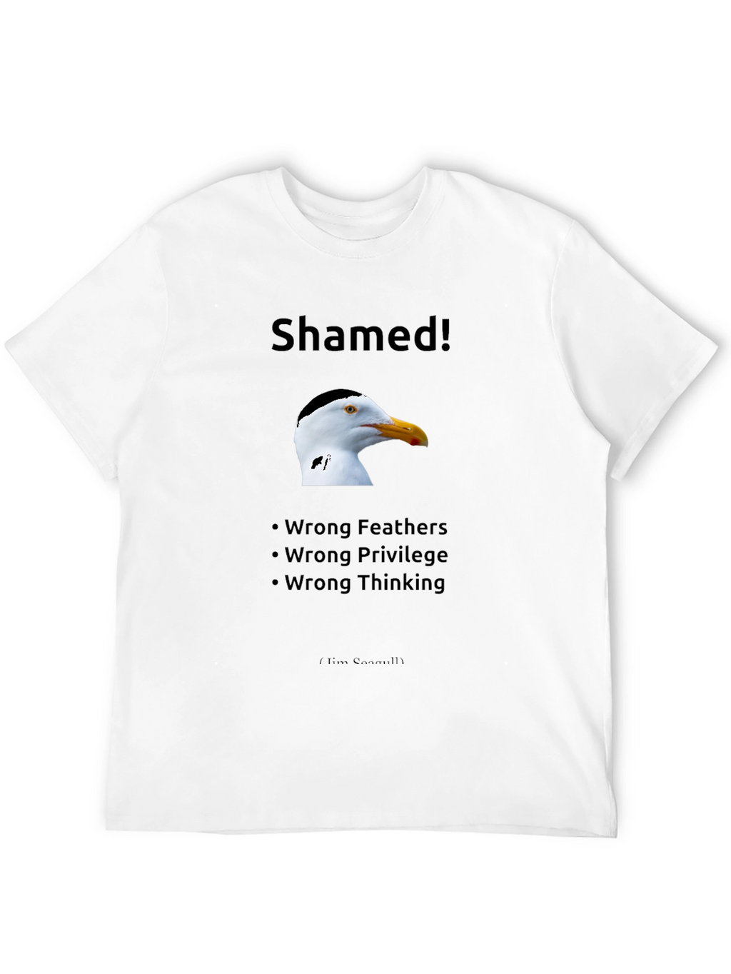Shamed Seagull Graphic T-Shirt - Bold Statement Tee