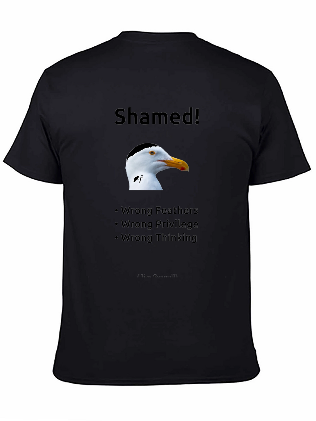 Shamed Seagull Graphic T-Shirt - Bold Statement Tee