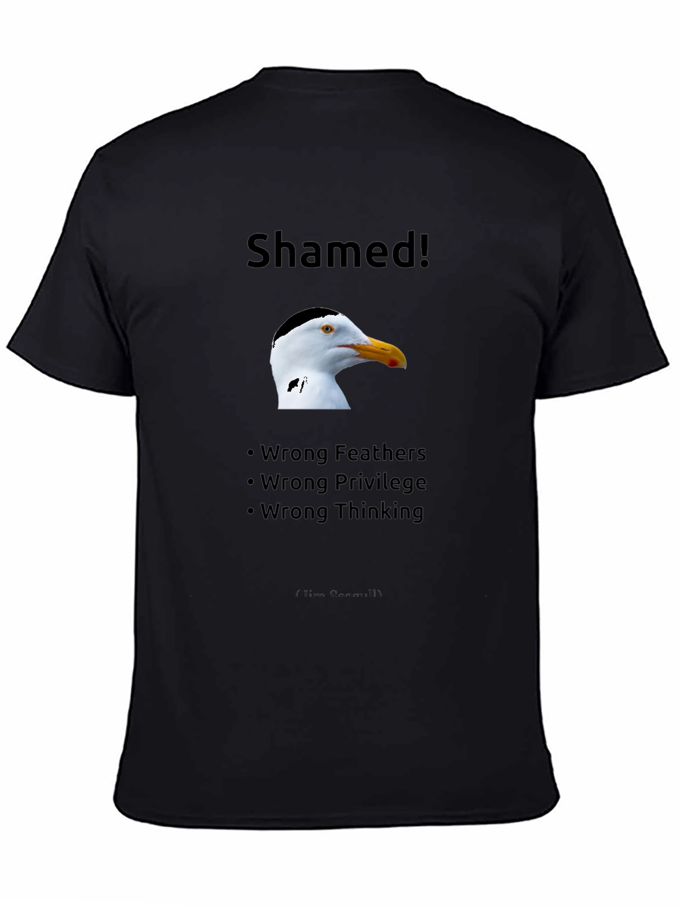 Shamed Seagull Graphic T-Shirt - Bold Statement Tee