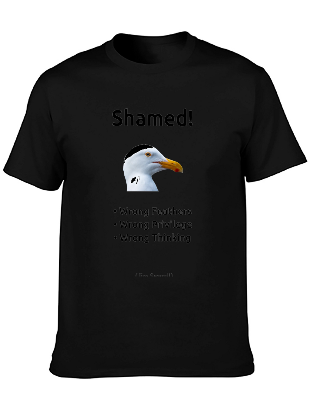 Shamed Seagull Graphic T-Shirt - Bold Statement Tee