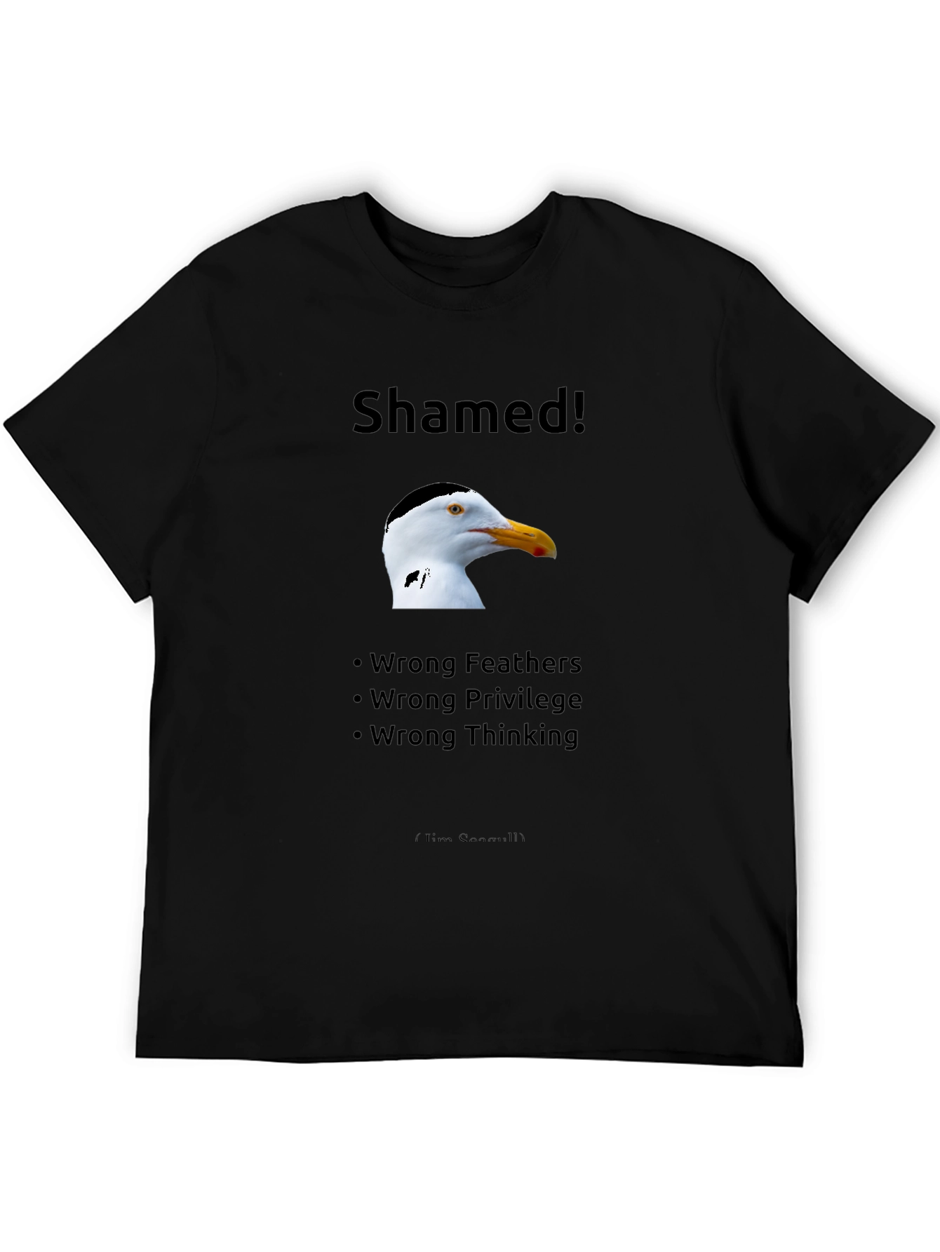 Shamed Seagull Graphic T-Shirt - Bold Statement Tee