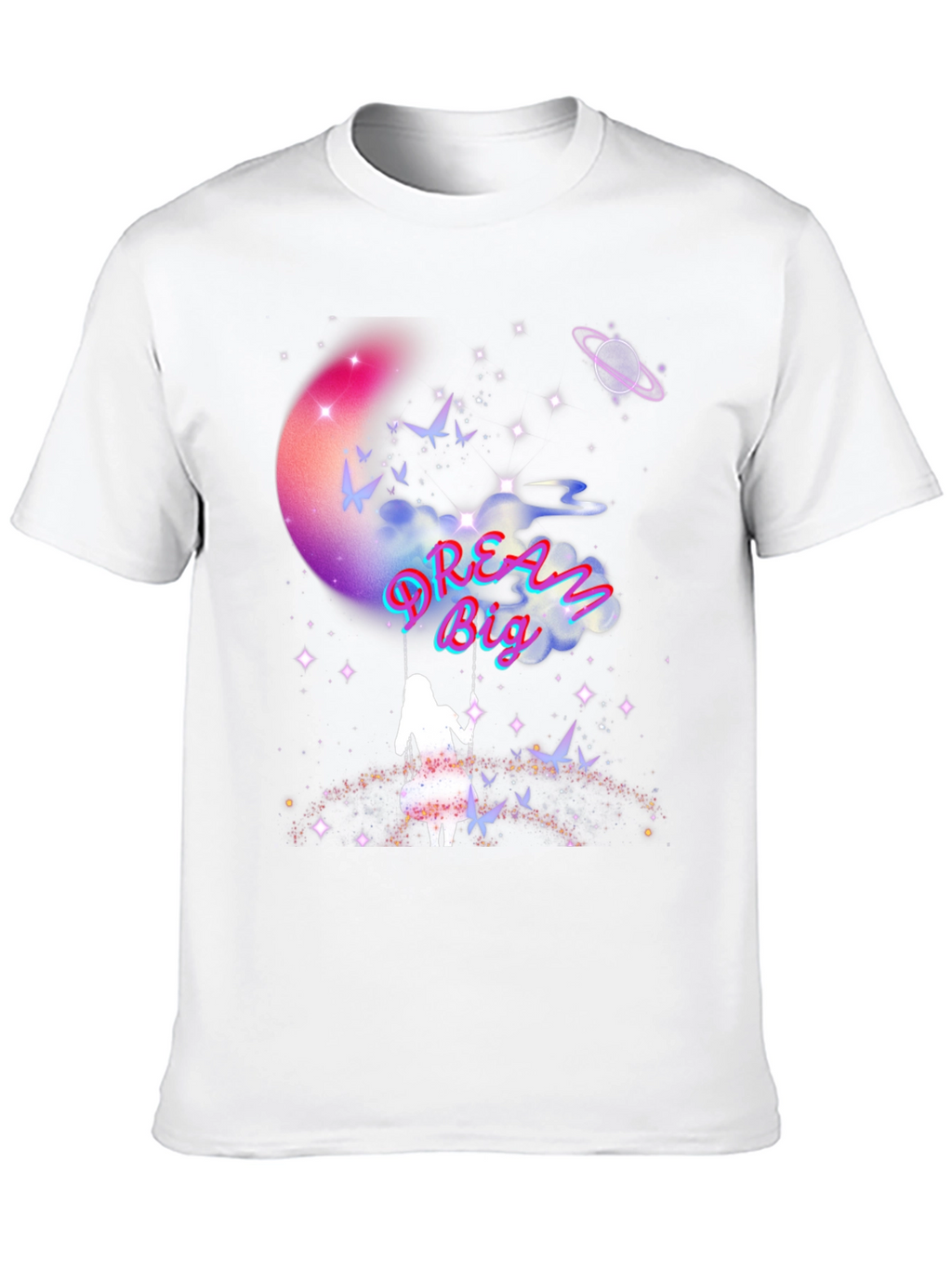 Dream Big Graphic Tee - Celestial Swing Design