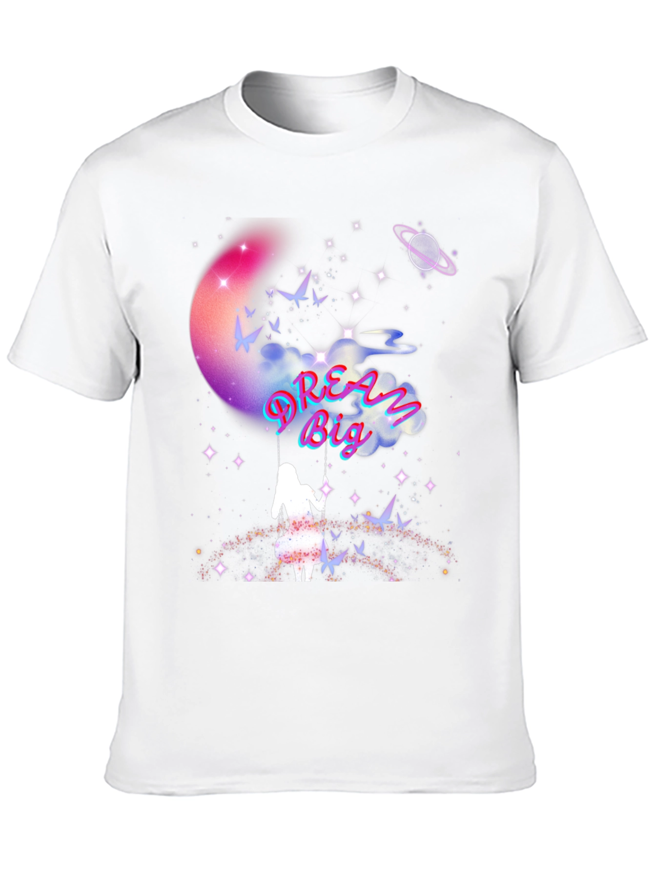 Dream Big Graphic Tee - Celestial Swing Design