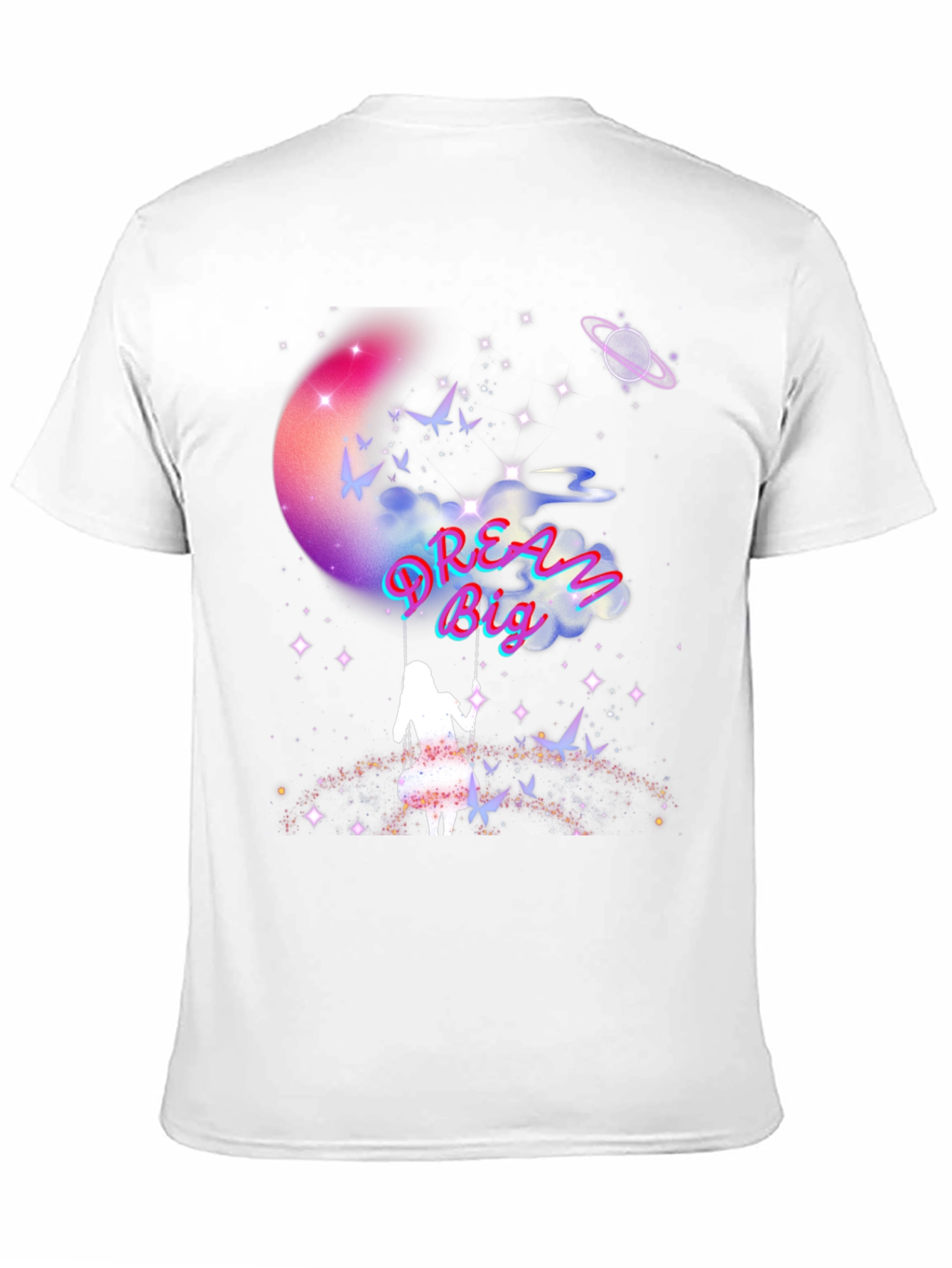 Dream Big Graphic Tee - Celestial Swing Design