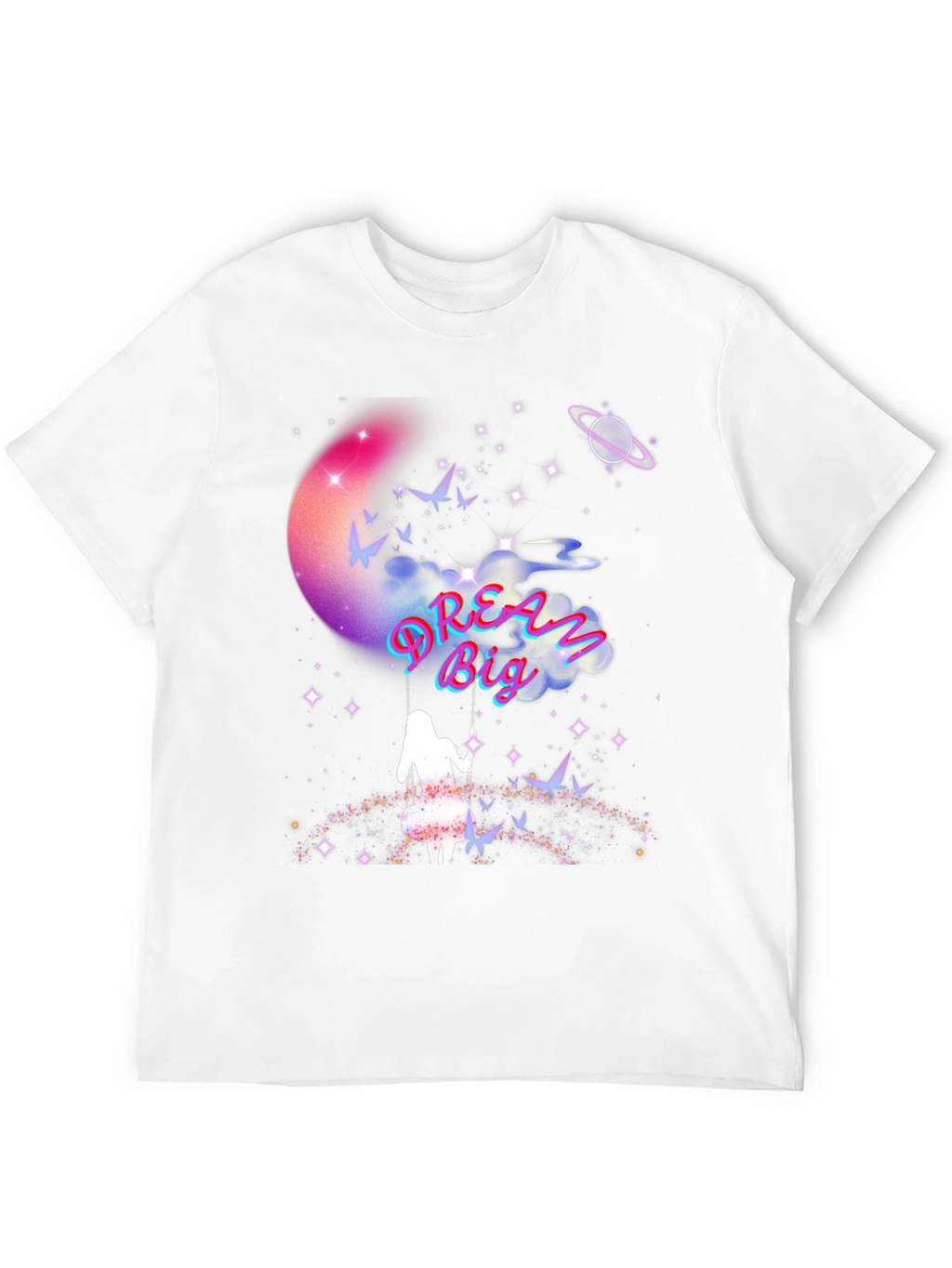 Dream Big Graphic Tee - Celestial Swing Design
