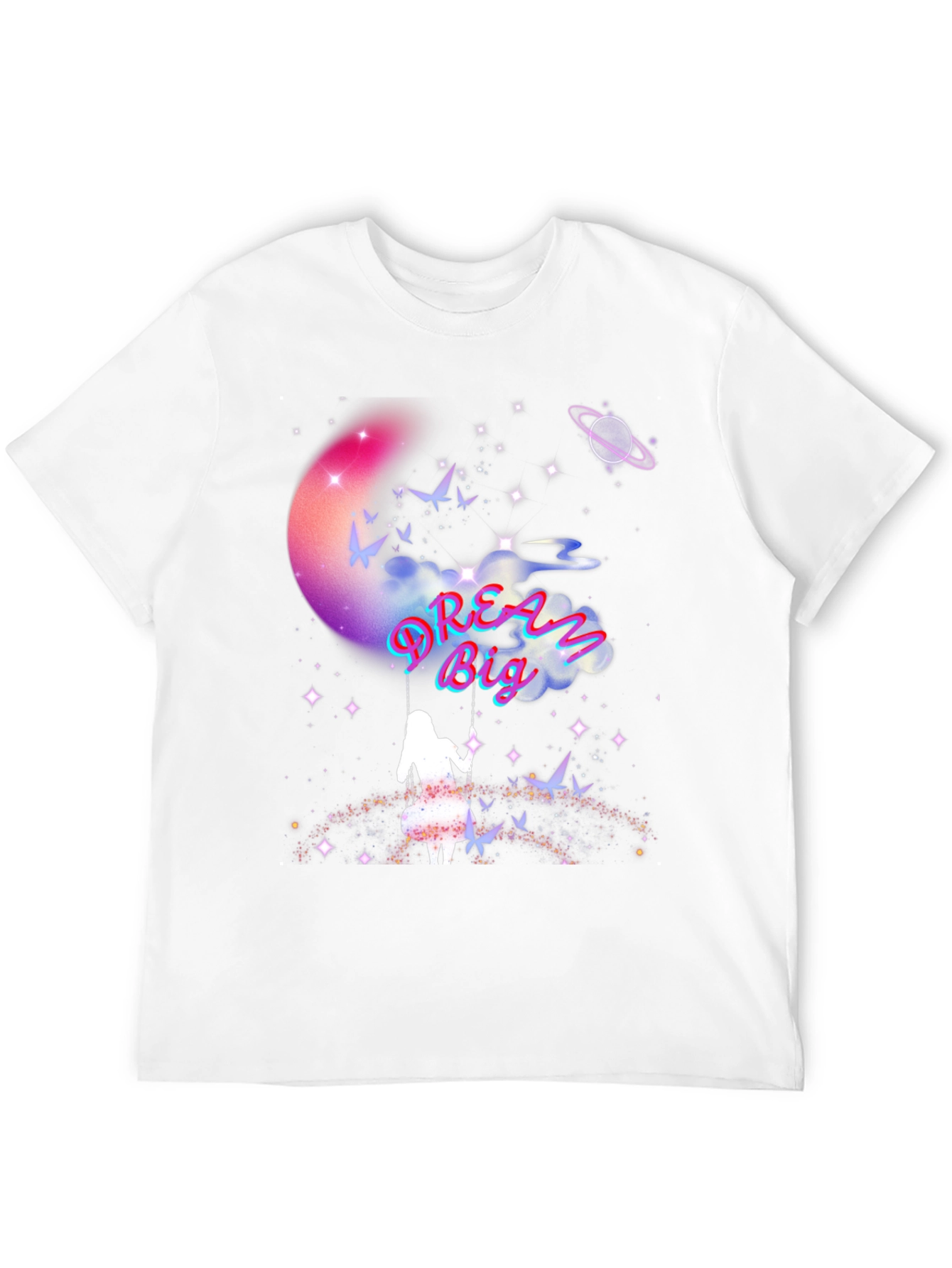 Dream Big Graphic Tee - Celestial Swing Design