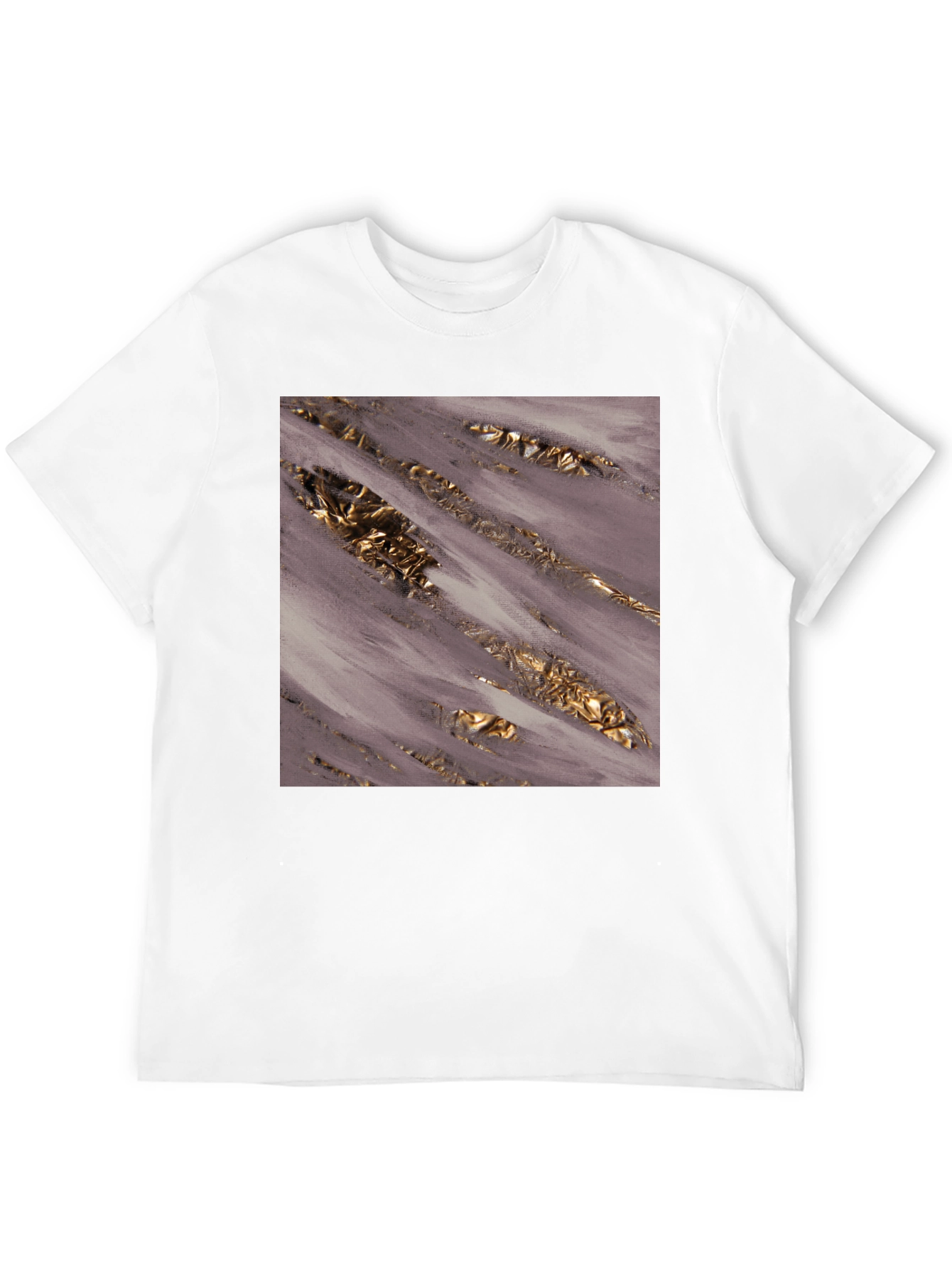 Stylish Abstract Art Print Black T-Shirt