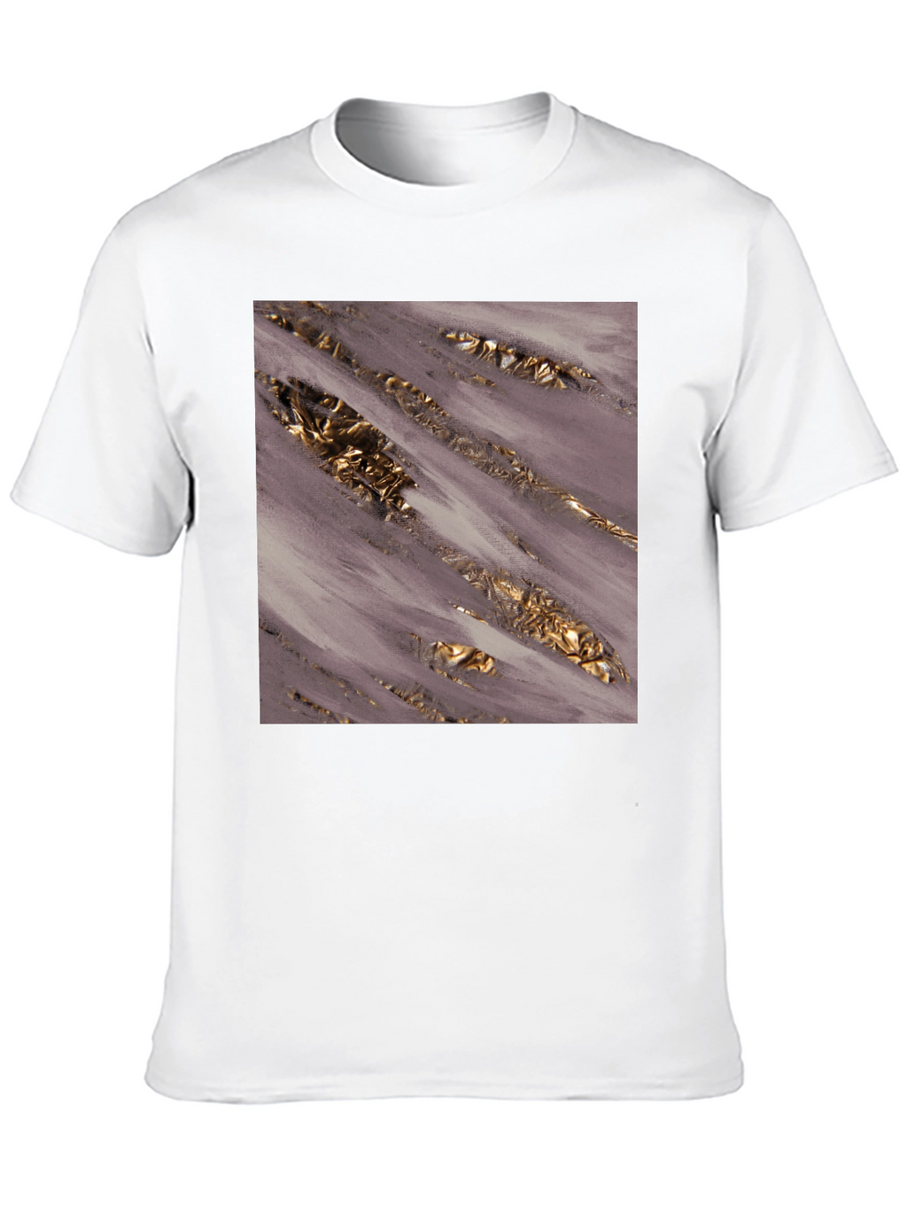 Stylish Abstract Art Print Black T-Shirt