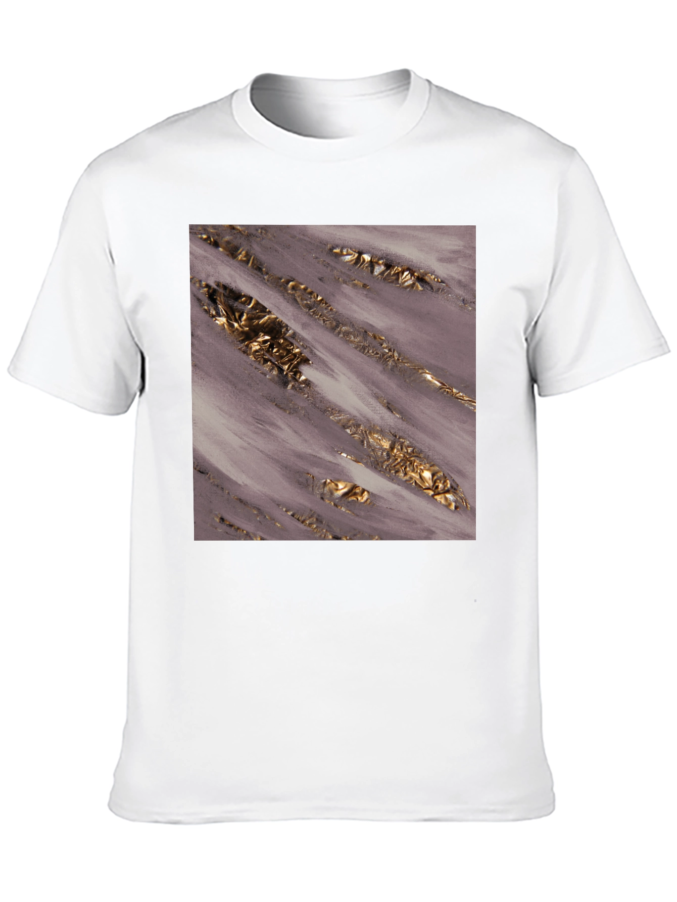 Stylish Abstract Art Print Black T-Shirt