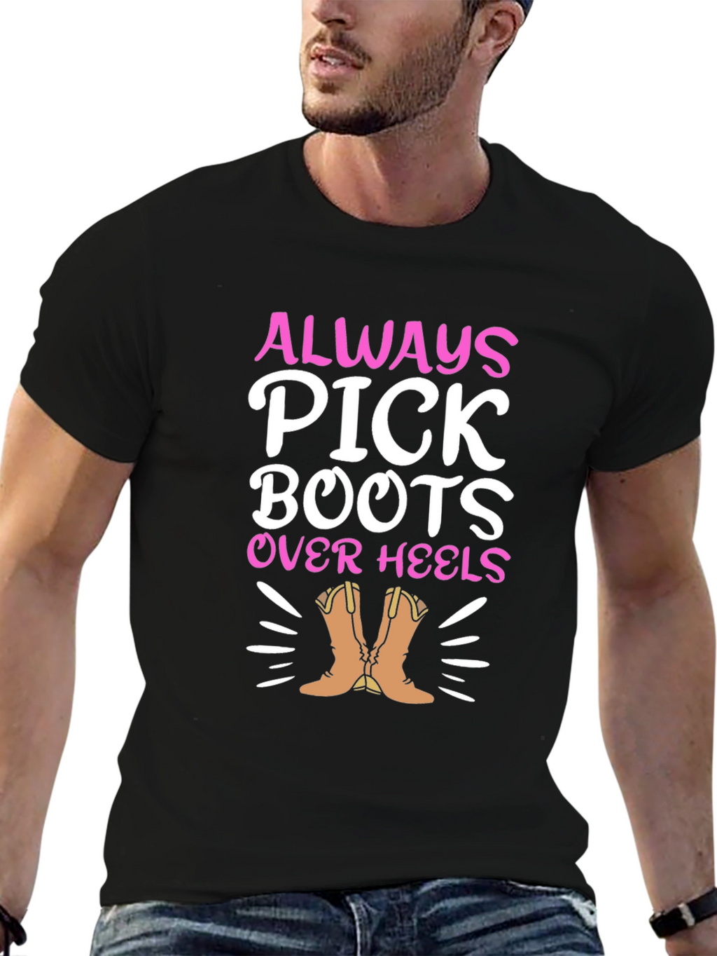 Always Pick Boots Over Heels Graphic Tee