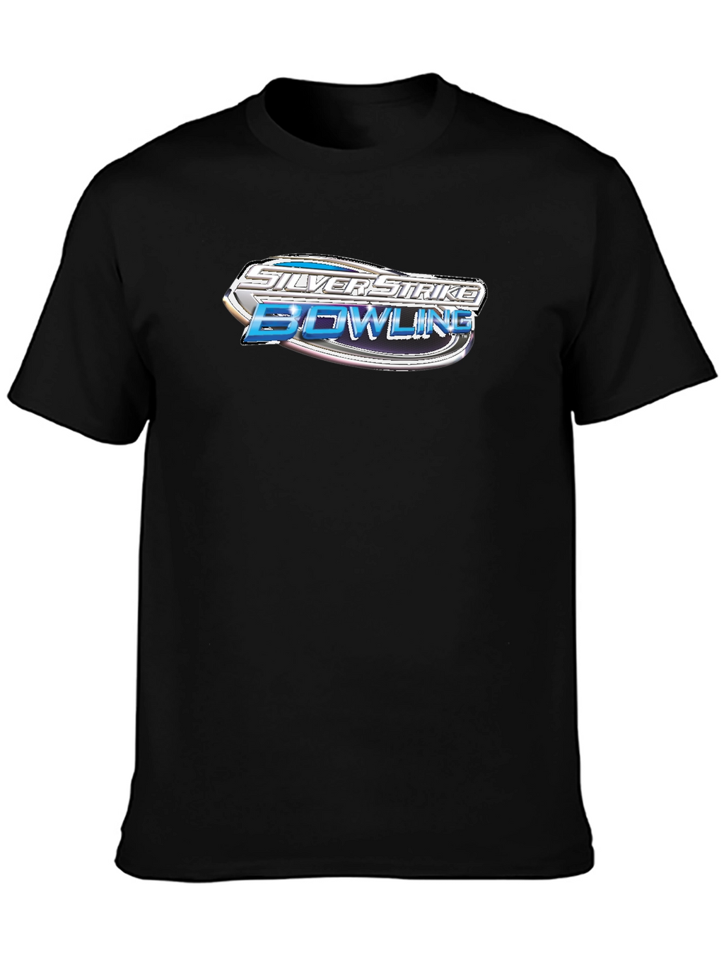 Silver Strike Bowling Graphic Black T-Shirt