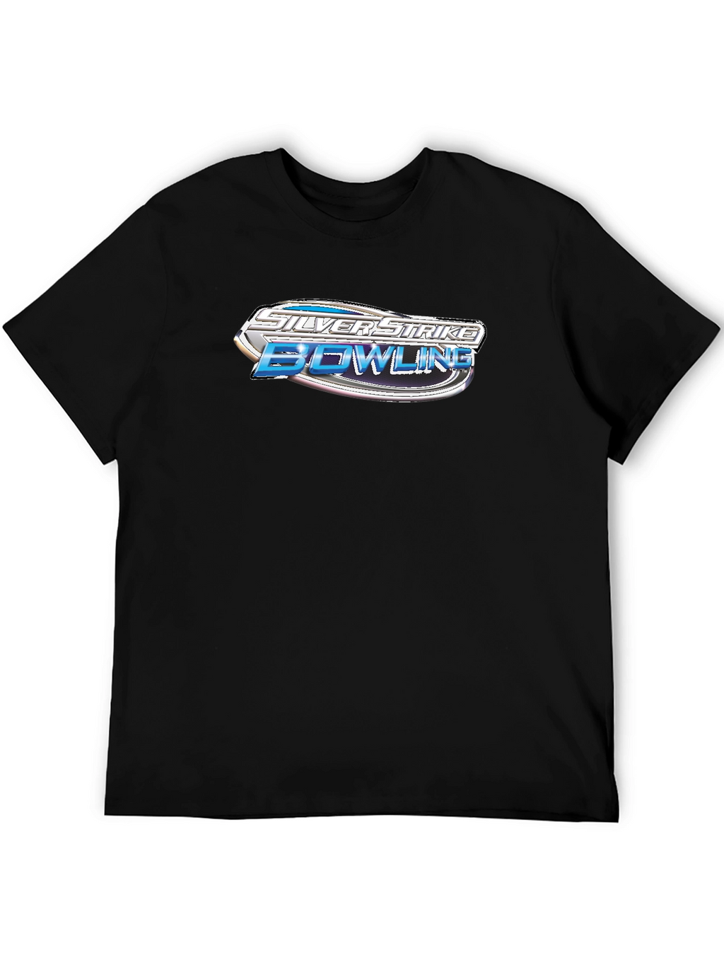 Silver Strike Bowling Graphic Black T-Shirt