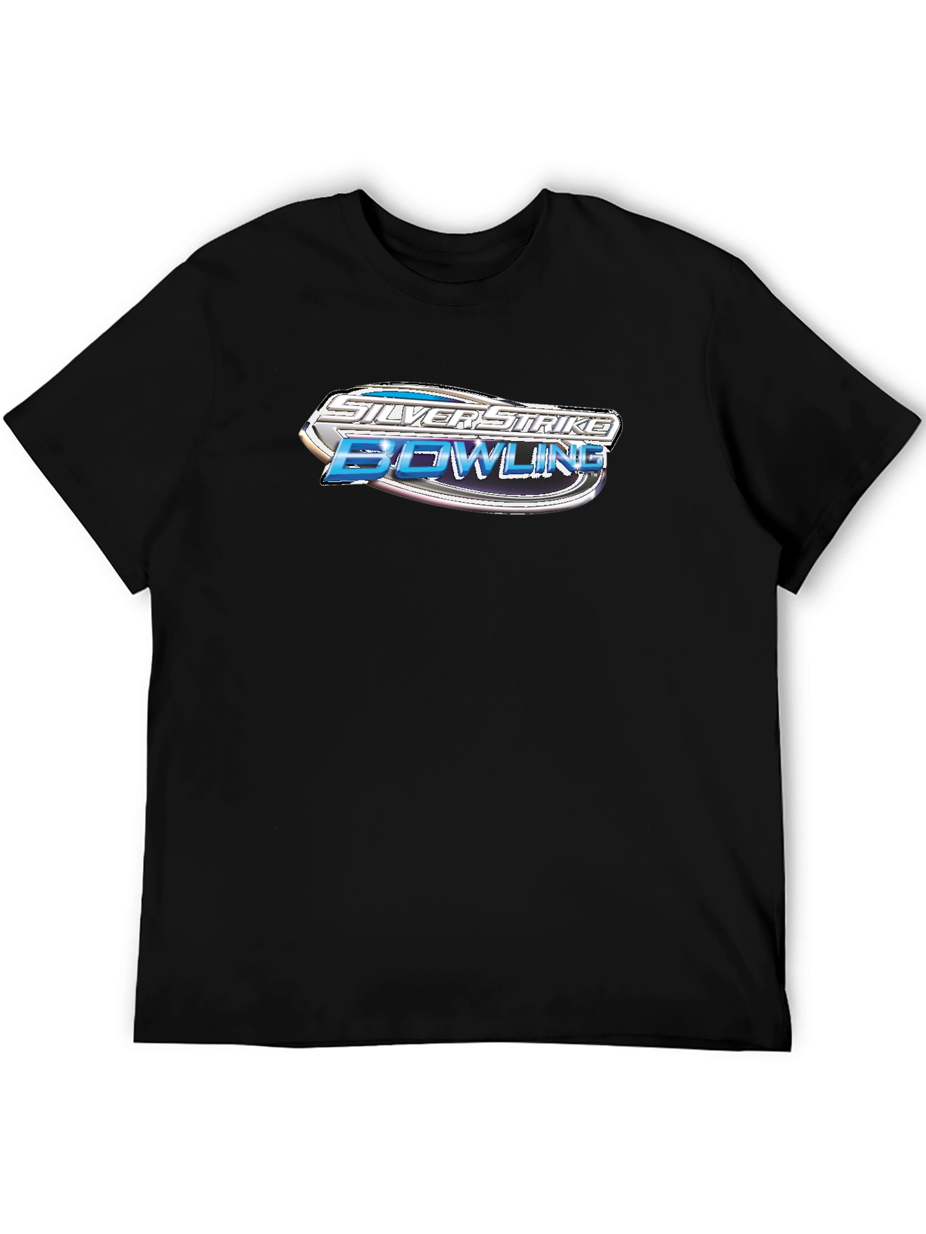 Silver Strike Bowling Graphic Black T-Shirt