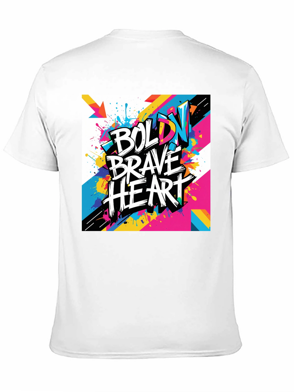 Bold Brave Heart Graphic Tee - Modern Art T-Shirt