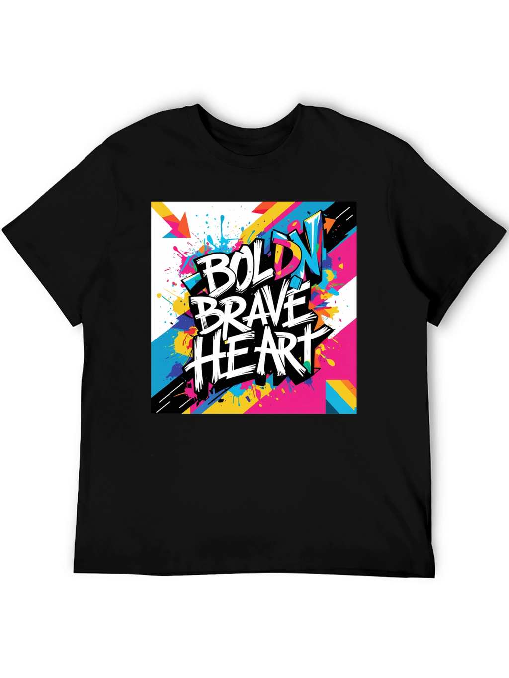 Bold Brave Heart Graphic Tee - Modern Art T-Shirt
