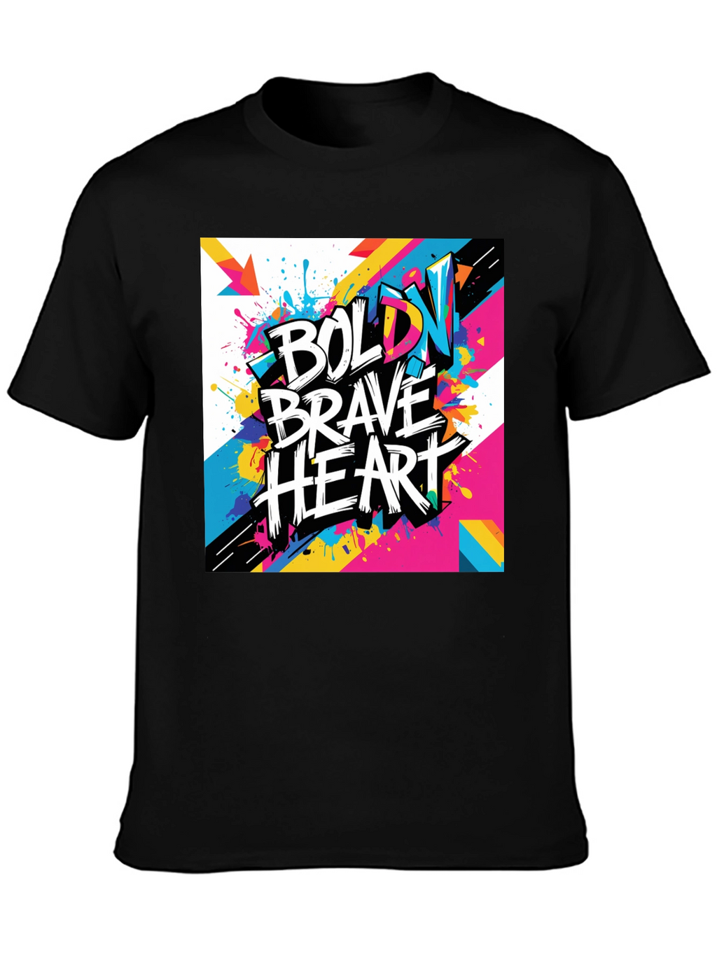 Bold Brave Heart Graphic Tee - Modern Art T-Shirt