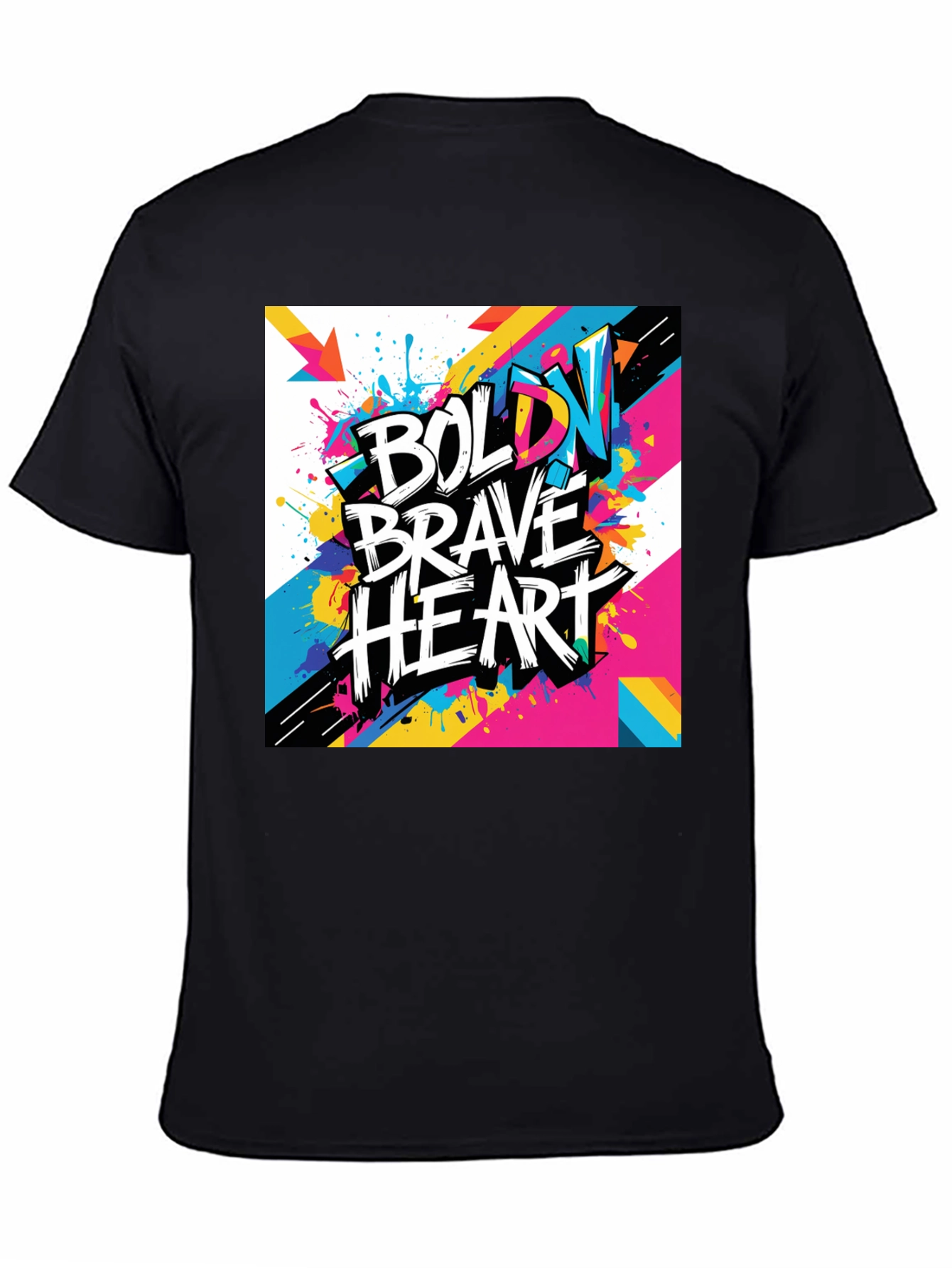 Bold Brave Heart Graphic Tee - Modern Art T-Shirt