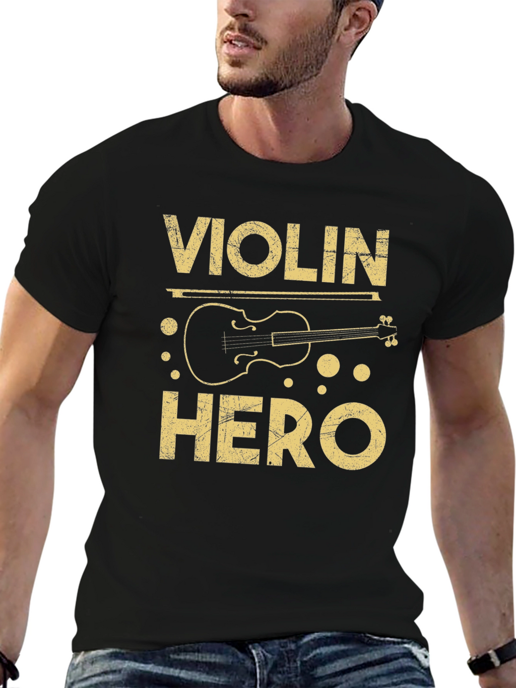 Violin Hero Graphic Tee - Musician T-Shirt