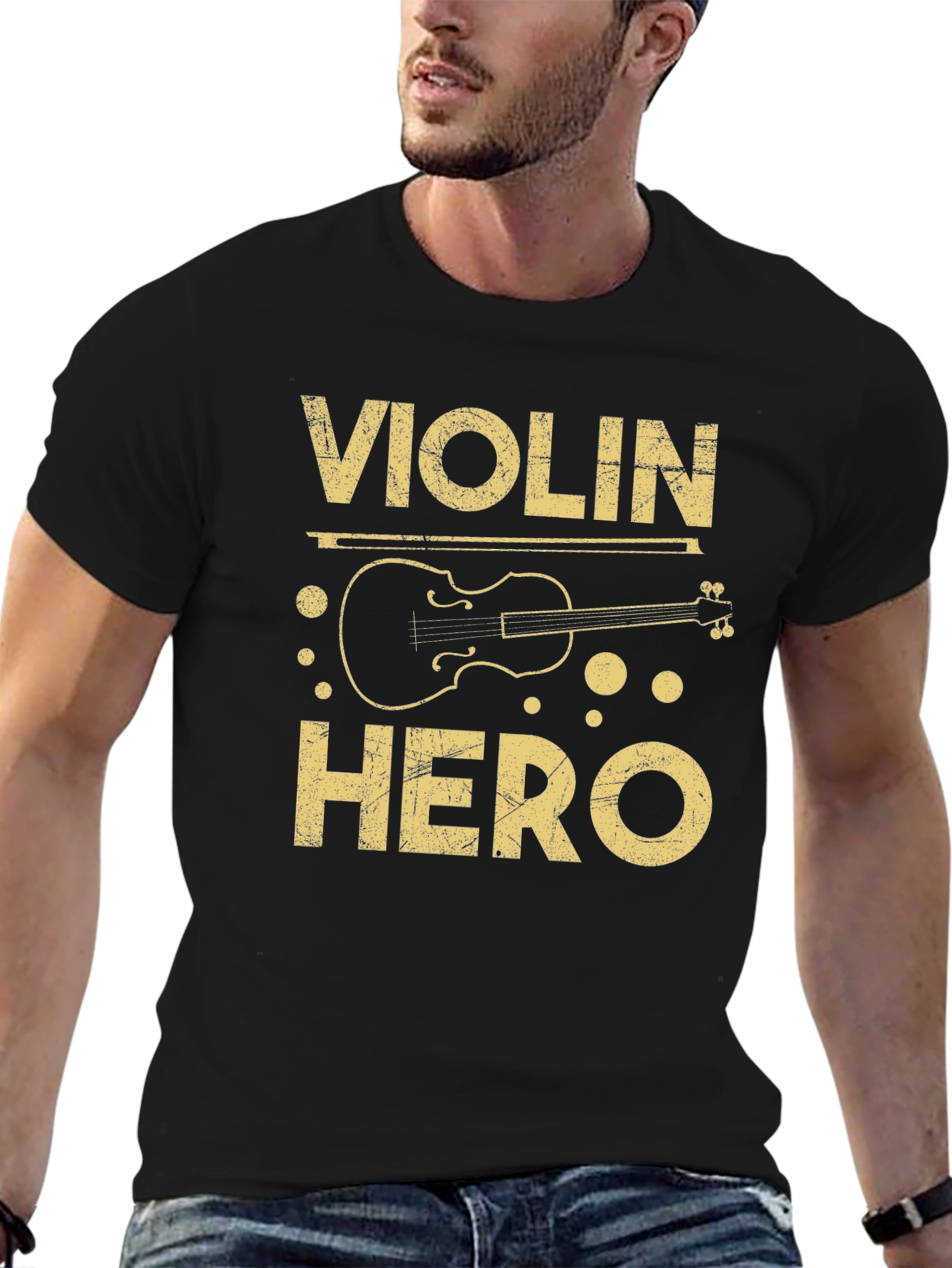Violin Hero Graphic Tee - Musician T-Shirt