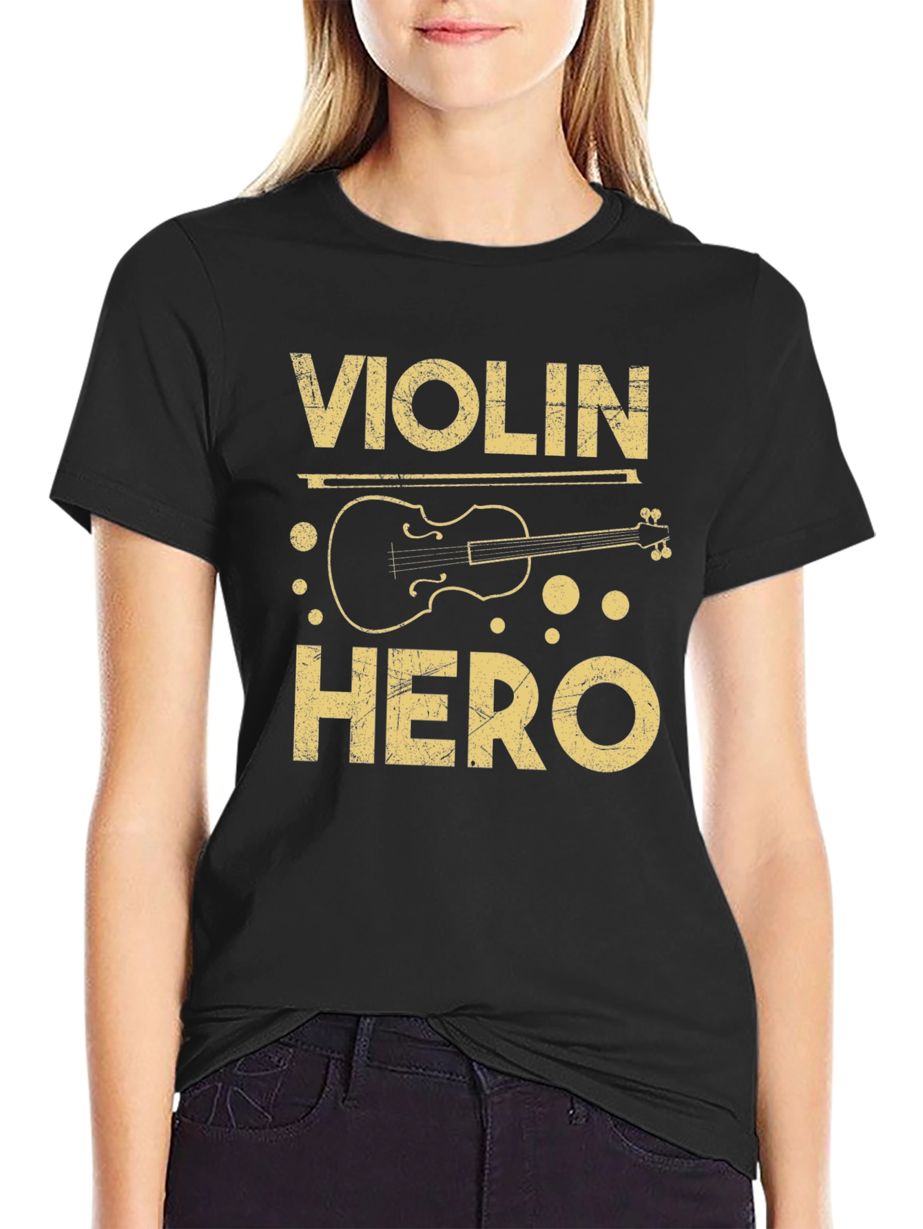 Violin Hero Graphic Tee - Musician T-Shirt