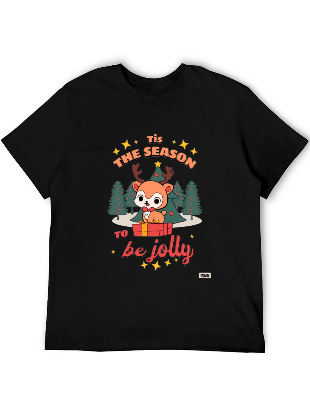 Festive Deer Graphic T-Shirt