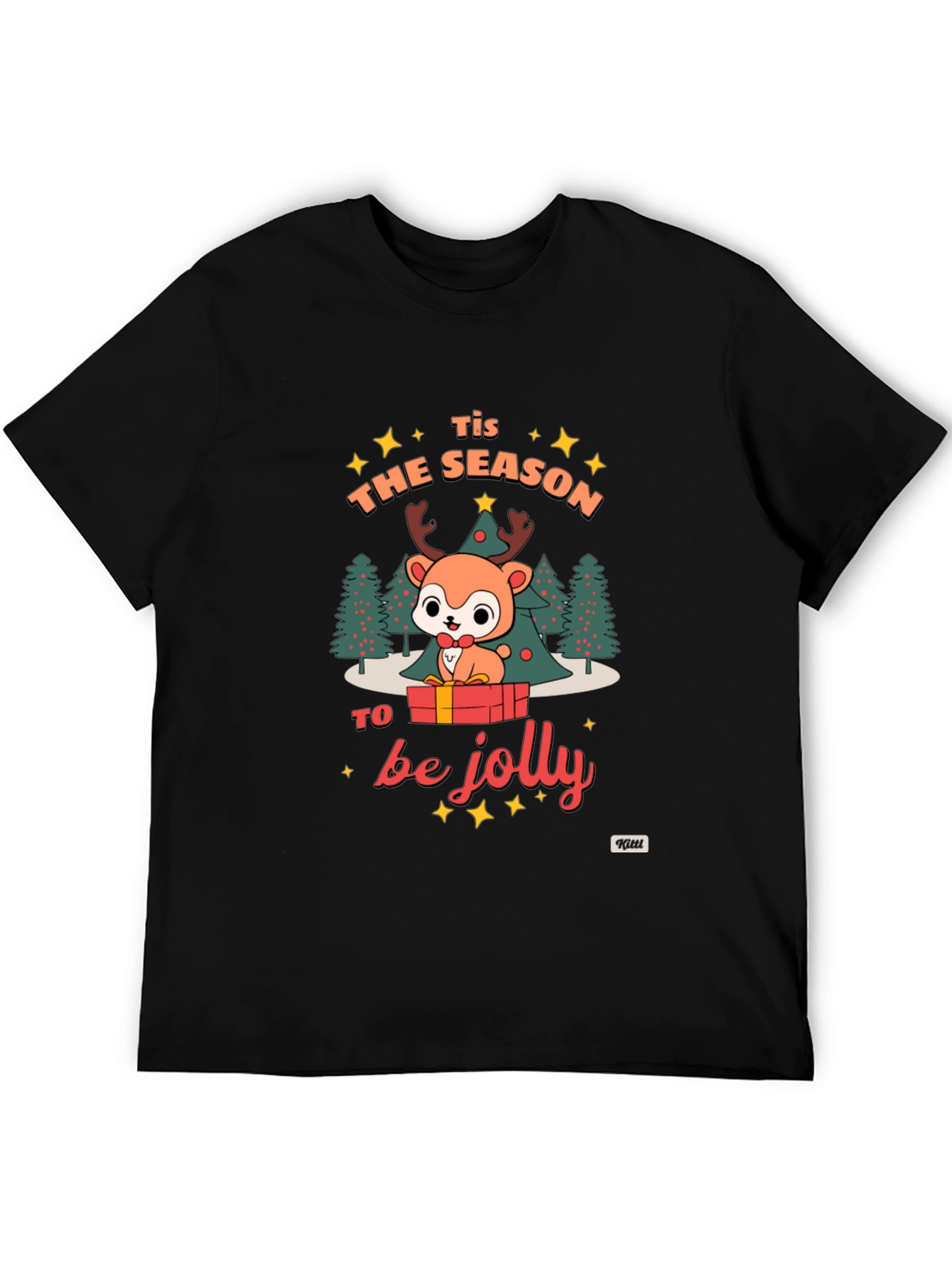 Festive Deer Graphic T-Shirt