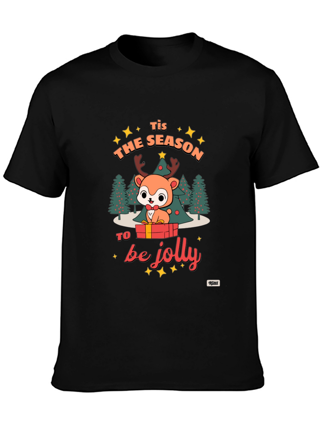 Festive Deer Graphic T-Shirt