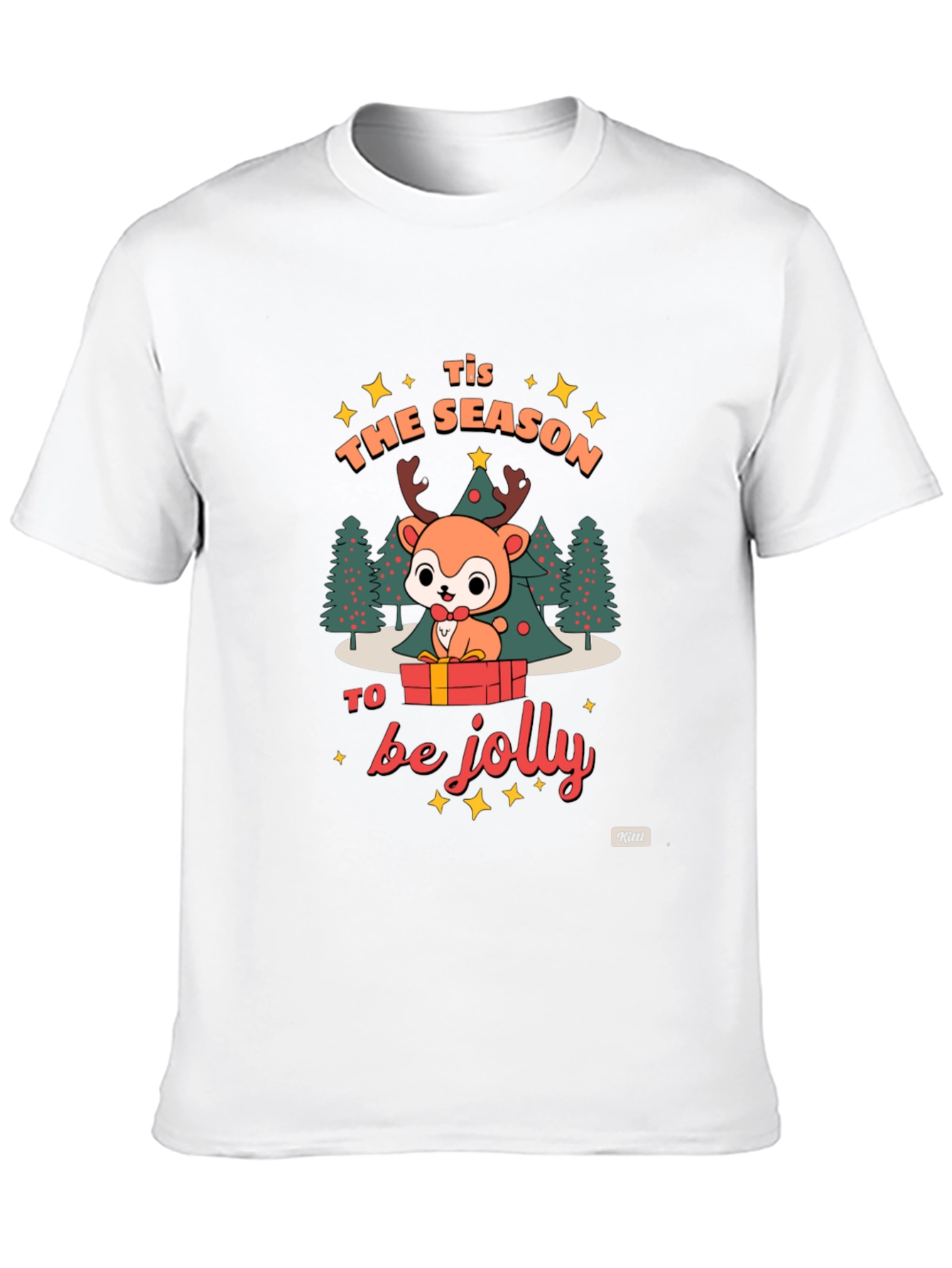 Festive Deer Graphic T-Shirt