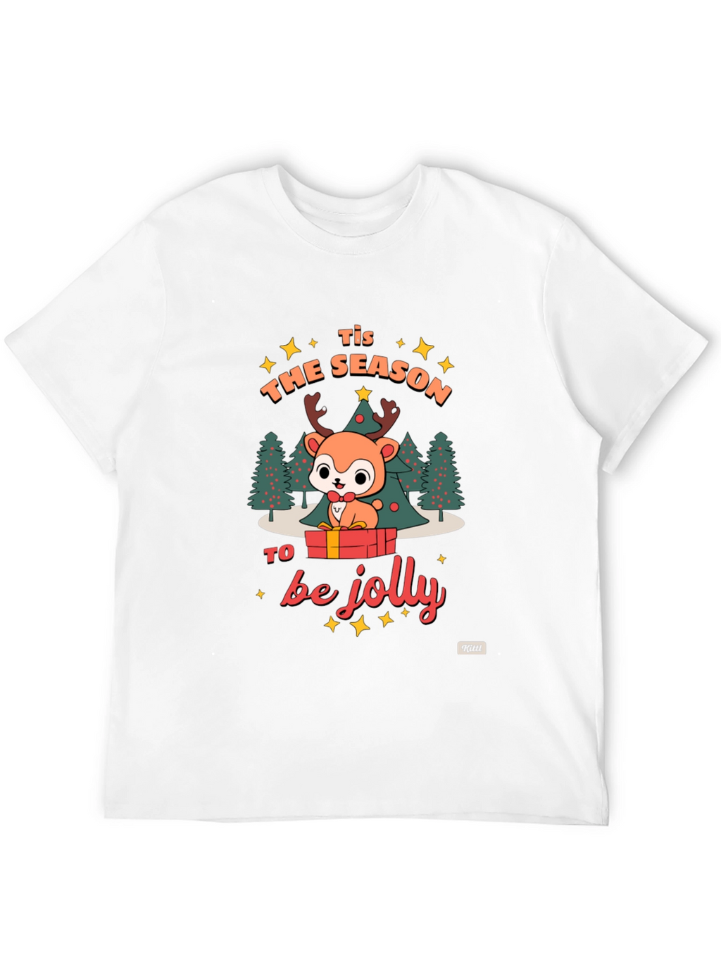 Festive Deer Graphic T-Shirt