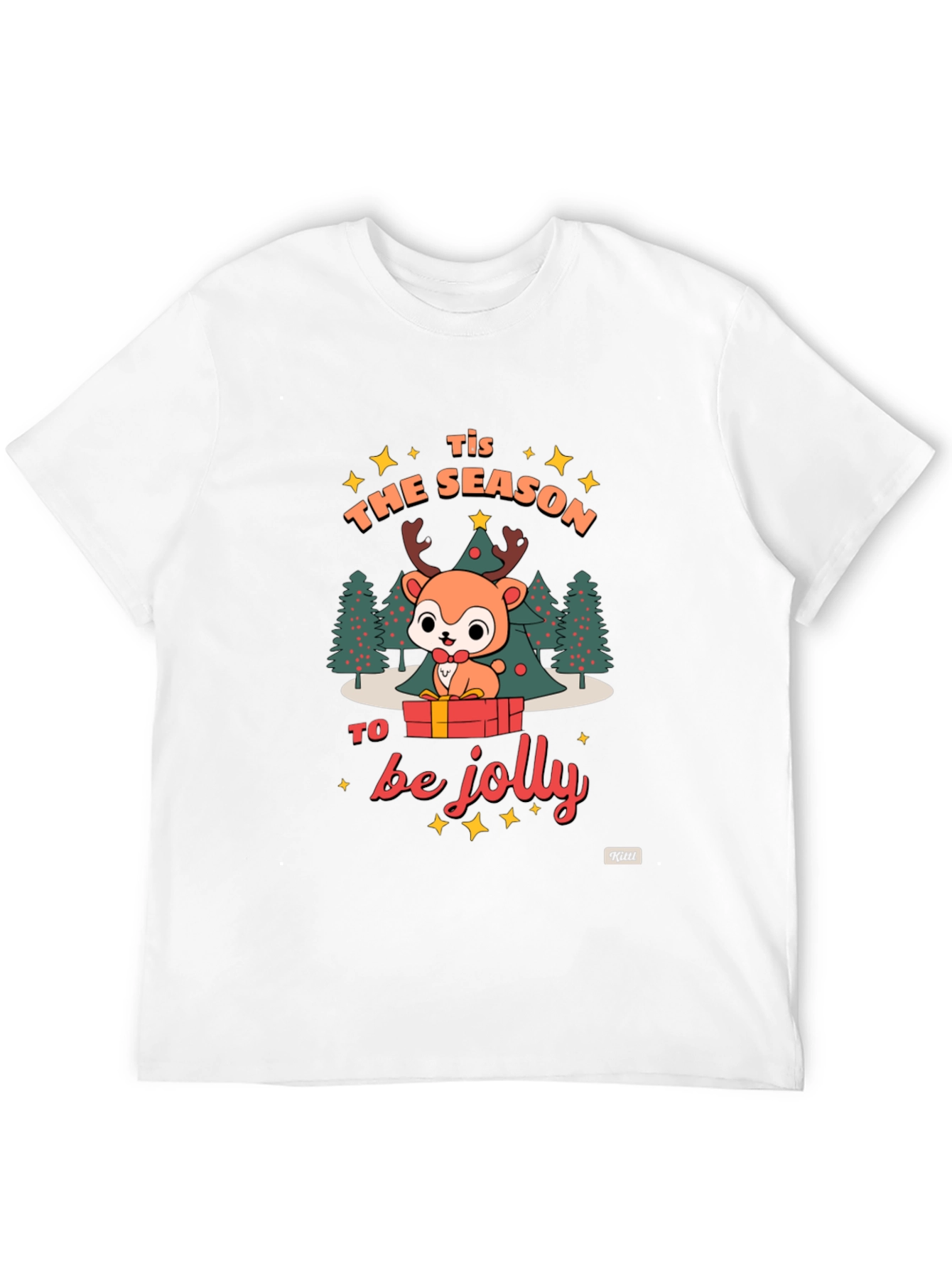 Festive Deer Graphic T-Shirt